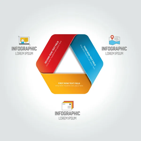 Dreieck-Infografik, Diagramm, Schema. — Stockvektor