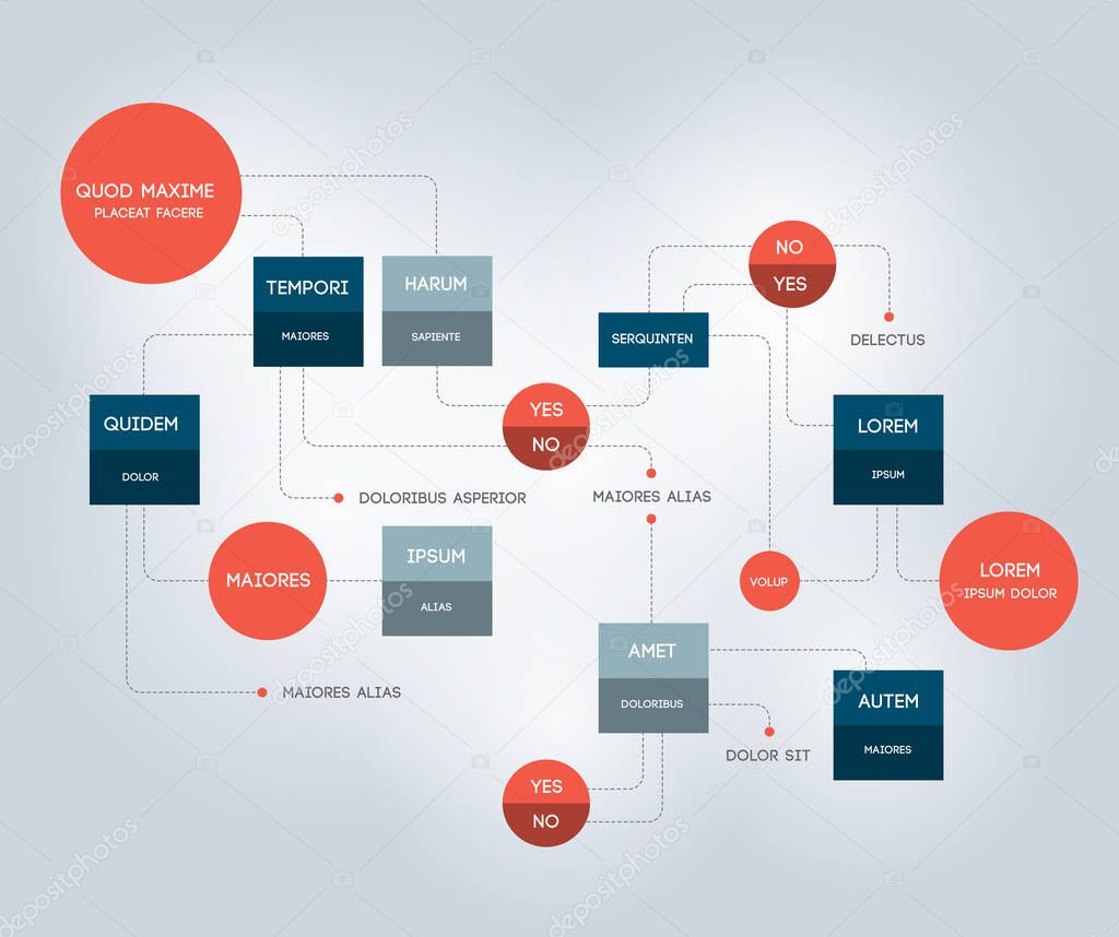 Flowchart. Template, scheme, diagram, infographic. — Stock Vector