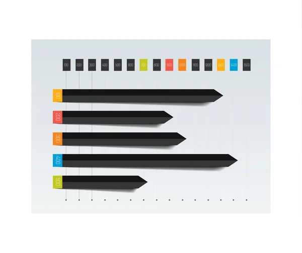 Grafiek, de grafiek, de optie sjabloon. Infographics elementen. — Stockvector