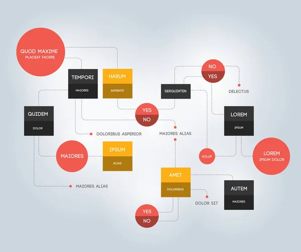 Flussdiagramm. Vorlage, Schema, Diagramm, Infografik. — Stockvektor