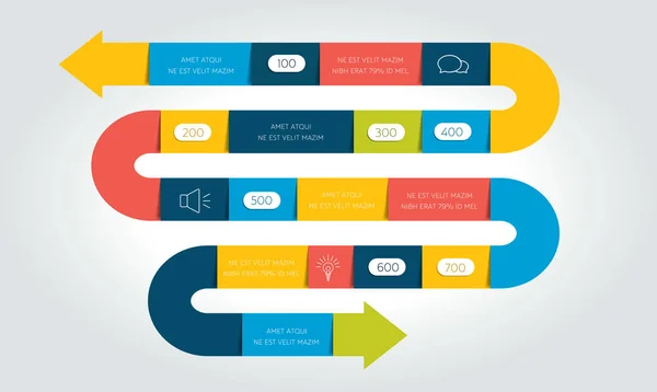 Stor orm pilen infographic, Mall, diagram, diagram, tidslinje. Vektor design. — Stock vektor