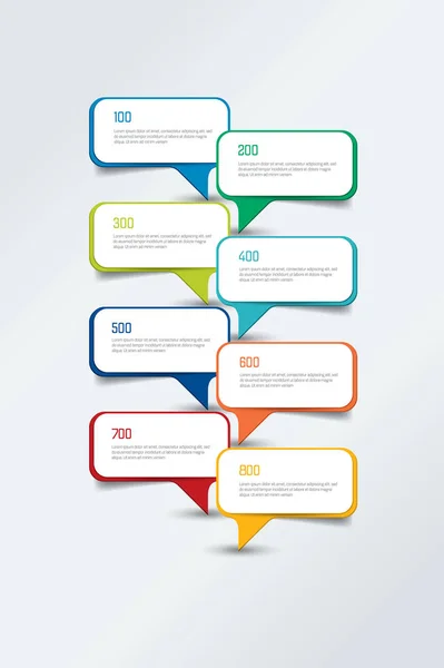 Infografischer Zeitleistenbericht Vorlage Diagramm Schema Leere Textfelder Vektor — Stockvektor