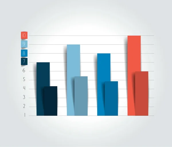 Grafico Piatto Grafico Semplicemente Colore Modificabile Elementi Infografici — Vettoriale Stock