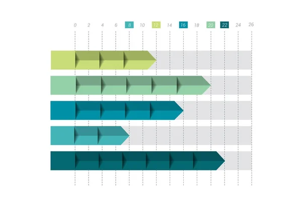 Gráfico Gráfico Simplemente Color Editable Elementos Infografía — Vector de stock