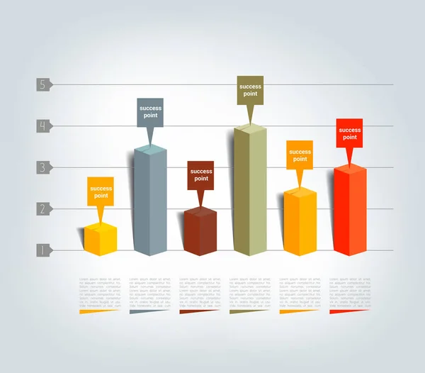 Grafico Grafico Infografica — Vettoriale Stock