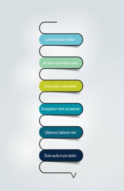 Dikey tablo, şablon. Infographics öğeleri.