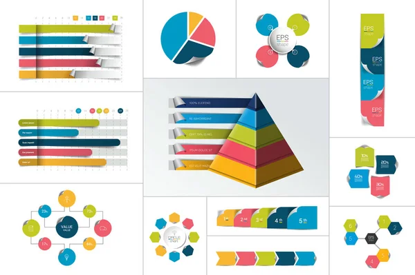 Infografika Prvek Velká Sada Vektor — Stockový vektor