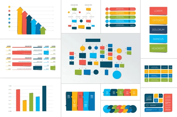 Infografisches Element Großer Satz Vektor — Stockvektor