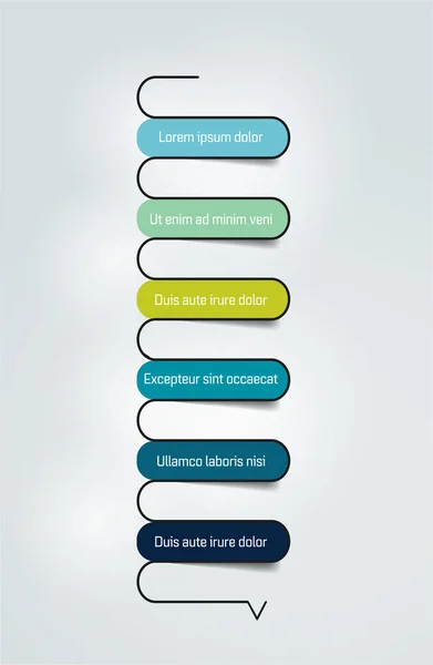 Vertical Table Template Infographics Elements — Stock Vector