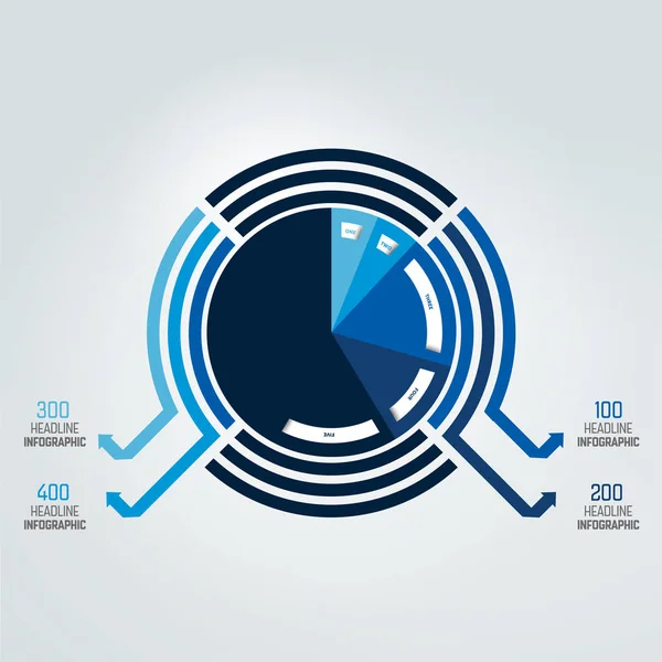 Infograf Wykres Wykres Koło Schceme — Wektor stockowy