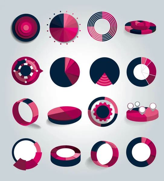 Carta Pastel Diseño Gráfico Simplemente Color Editable Elementos Infografía — Archivo Imágenes Vectoriales