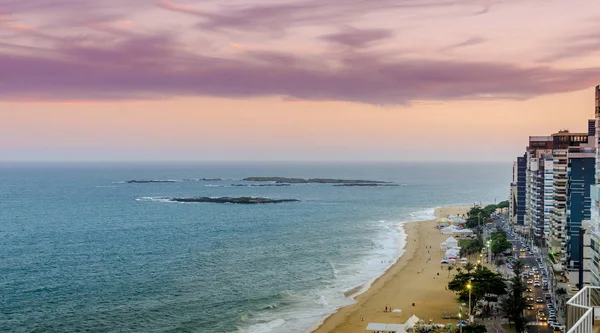 Vila Velha, Es, Brezilya Costa Beach üzerinde muhteşem günbatımı.
