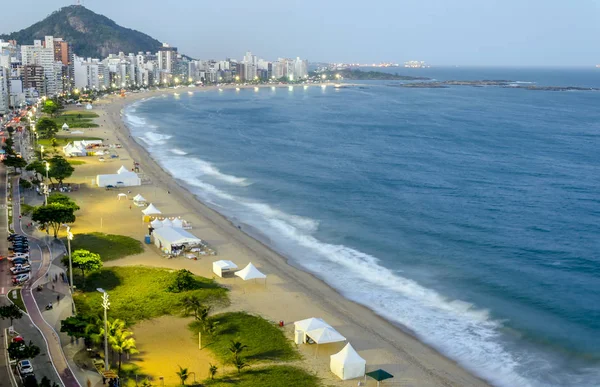 Praia da Costa em Vila Velha, Espírito Santo, Brasil . — Fotografia de Stock