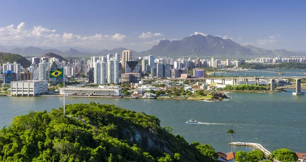 Panoramisch uitzicht van Vitoria, Espirito Santo, Brazilië. — Stockfoto