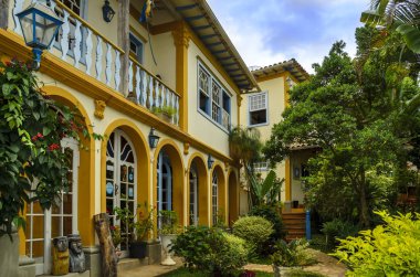 Rahat, büyüleyici otel turistik şehir Tiradentes, Minas Gerais, Brezilya.