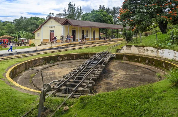 Tiradentes Brasilien Mars 2017 Järnvägen Skivspelare Tiradentes Turistisk Koloniala Unesco — Stockfoto