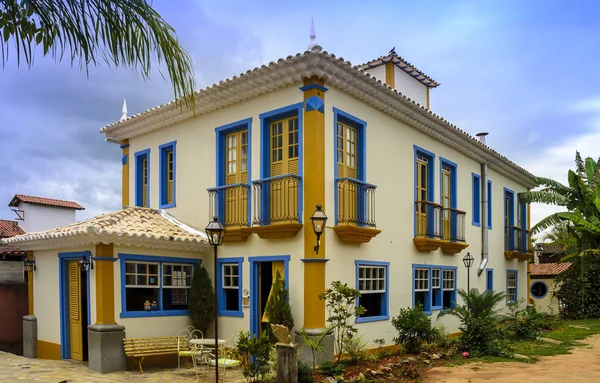 Rahat, büyüleyici otel turistik şehir Tiradentes, Minas Gerais, Brezilya.