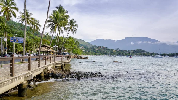 Brazil Ilha Bela December 20Th 2017 Promenade Bay Center Ilha — Stock Photo, Image