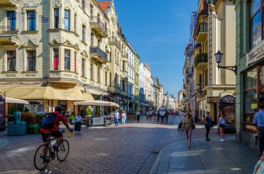 TORUN, POLAND-EYLÜL 28 Eylül 2018: Torun, Nicolaus Kopernik 'in izinden yürür..