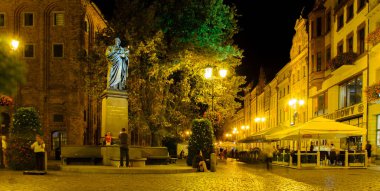 TORUN, POLAND-EYLÜL 28 Eylül 2018: Torun, Nicolaus Kopernik 'in izinden yürür..
