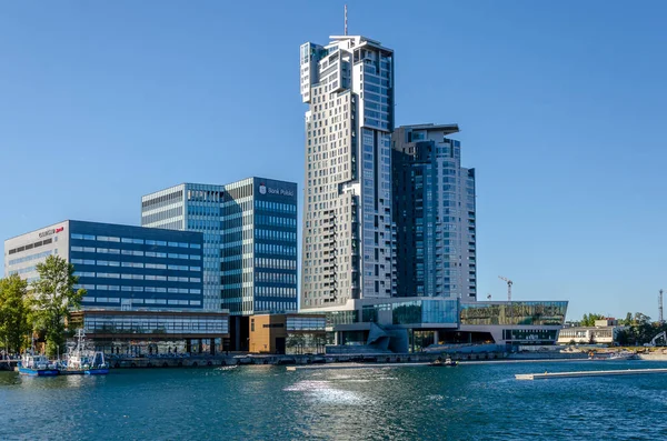 Gdynia Poland September 2018 Sea Towers Buildings Gdynia City Port — Stock Photo, Image