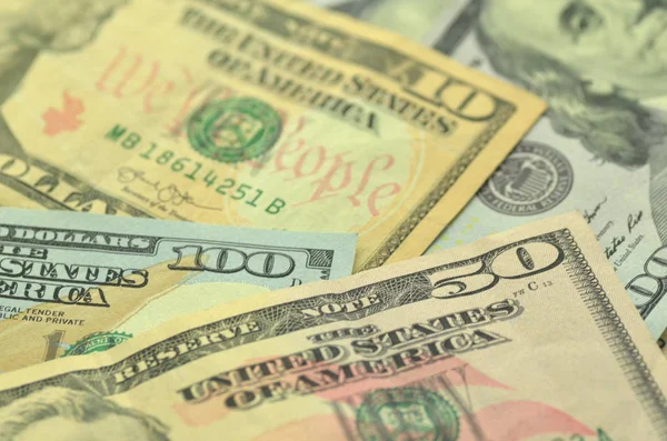 Closeup of american banknotes — Stock Photo, Image