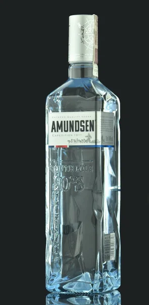 Amundsen premium vodka isolated on black background — Stock Photo, Image