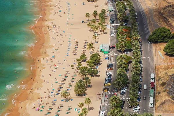 Pittoreska vackra playa de las Teresitas på Teneriffa, Spanien — Stockfoto