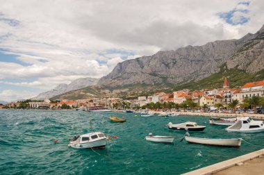 pitoresk Dalmaçyalı manzara Makarska Hırvatistan