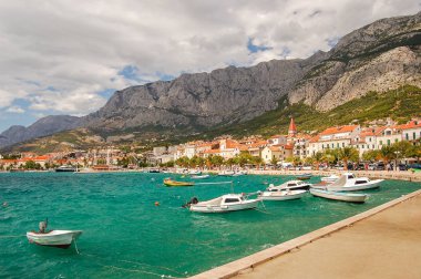 pitoresk Dalmaçyalı manzara Makarska Hırvatistan