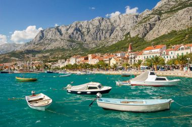 pitoresk Dalmaçyalı manzara Makarska Hırvatistan