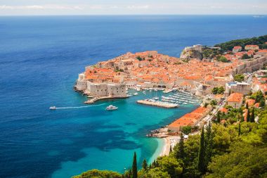 Dubrovnik, Hırvatistan'ın pitoresk muhteşem manzara