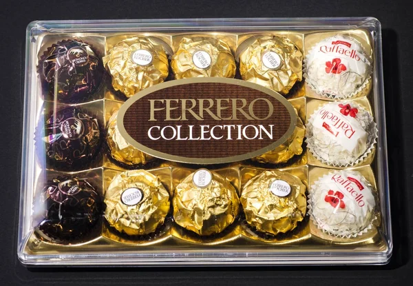 Kwidzyn Pologne Décembre 2017 Produits Chocolatés Ferrero Collection Ferrero Rocher — Photo
