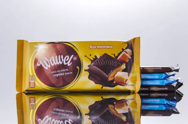 Wawel Schokoladenriegel Isoliert Auf Weißem Grund Wawelis Polnisches Süßwarenunternehmen Das — Stockfoto