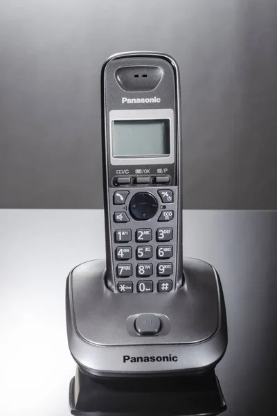 Telefon Panasonic Fundal Gradient Panasonic Corporation Este Corporație Japoneză Multinațională — Fotografie, imagine de stoc