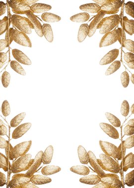 İzole altın yaprağı