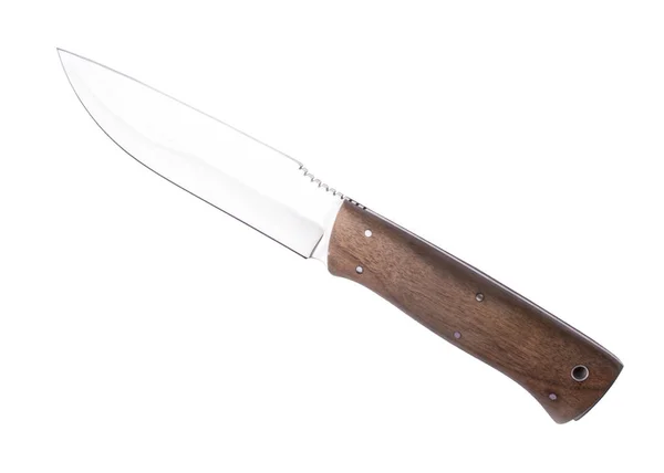 Steel hunting knife isolated on white — Stock Photo, Image