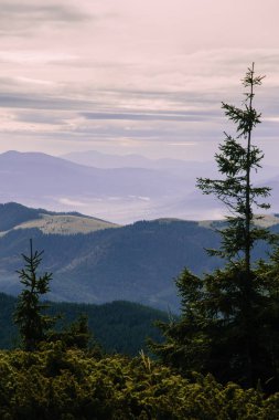 Bukovel, Ukrayna yakınlarındaki dağların manzarası