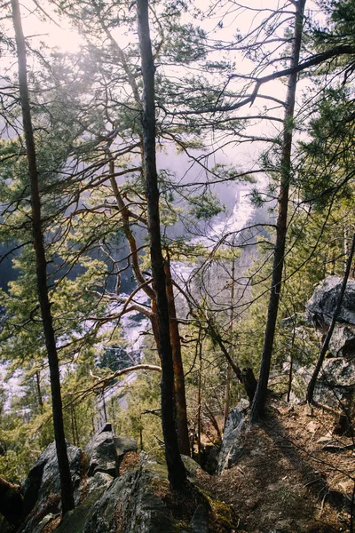 Vista Panorâmica Das Montanhas Dos Cárpatos Temporada Inverno — Fotografia de Stock