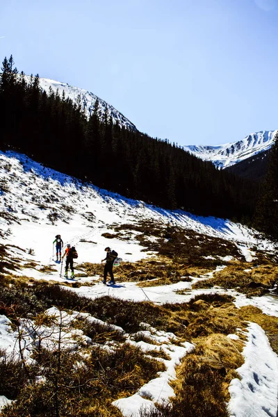 Excursionistas Las Montañas Imágenes de stock libres de derechos