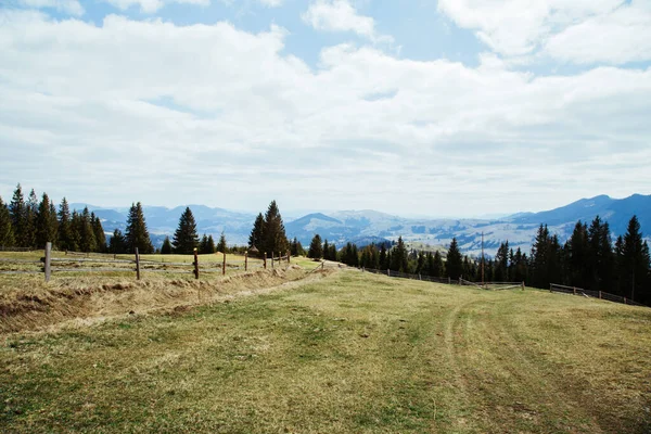 Mountains Landscape Clouds Blue Sky Ukraine Royalty Free Stock Photos