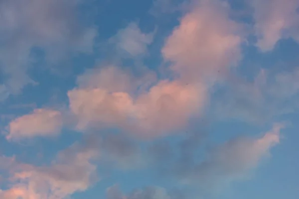 Nuvens Firmamento Pôr Sol Noite Dia Ensolarado Claro — Fotografia de Stock