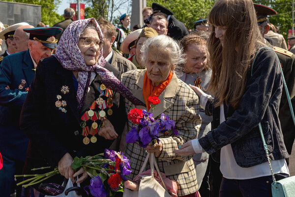 Adygeya region, Russian Federation, 05.09.2015: Victory Day of veterans of the great Patriotic war in Russia.