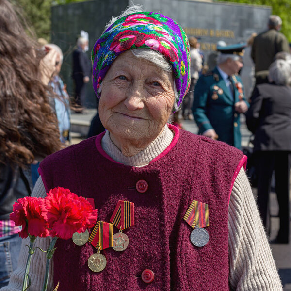 Adygeya region, Russian Federation, 05.09.2015: Victory Day of veterans of the great Patriotic war in Russia.