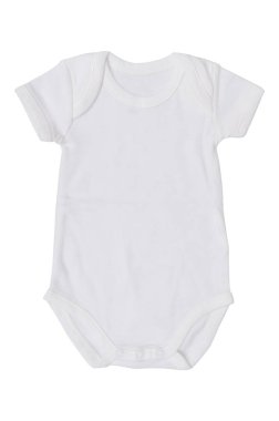 Beyaz Bebek Tulum izole beyaz arka plan üzerinde