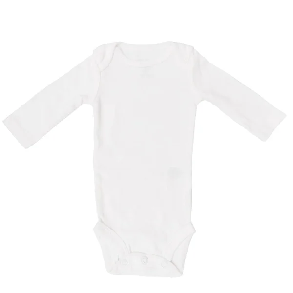 White baby jumpsuit isolate on white background — Stock Photo, Image