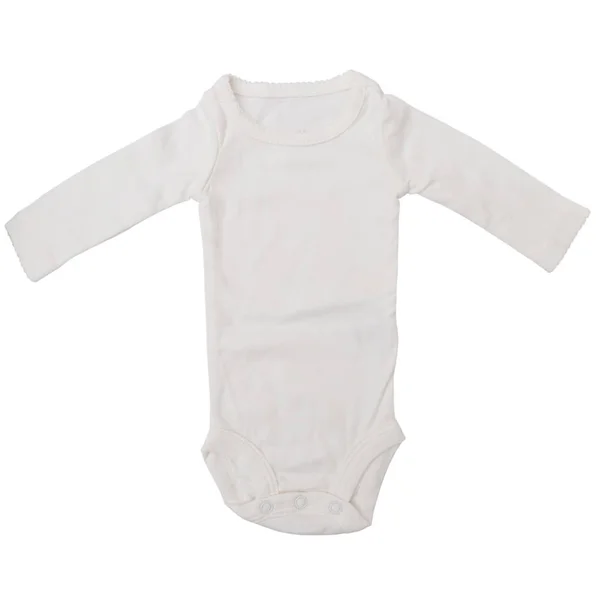 White baby jumpsuit isolate on white background — Stock Photo, Image