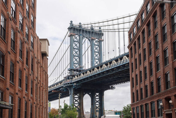 Manhattan Bridge seen from Dumbo, Brooklyn, New York City