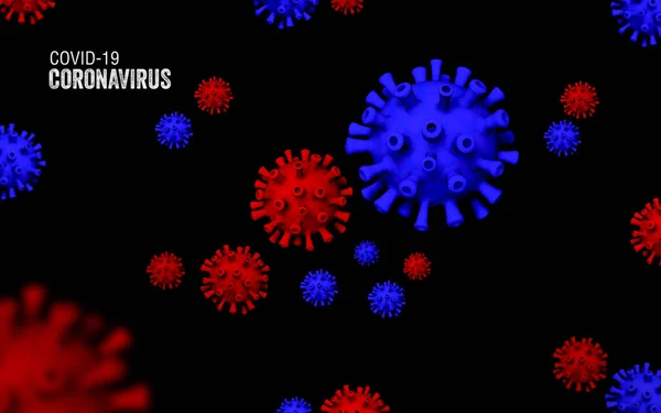 Coronavirus Outbreak Covid Concept Microbiology Virology 3D图像 — 图库照片