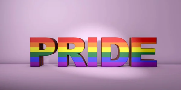 Gay Pride Word Konzept Buchstaben Mit Volumen Lgbtq Homosexualität — Stockfoto